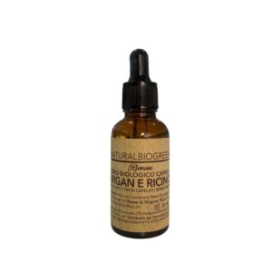 Naturalbiogreen Siero Biologico per Capelli Argan e Ricino Senza Profumo 30 ml