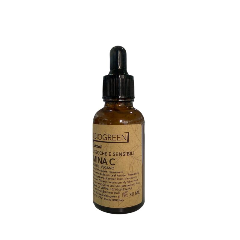 Naturalbiogreen Siero Viso VITAMINA C Per Pelli Secche e Sensibili Vegan 30 ml